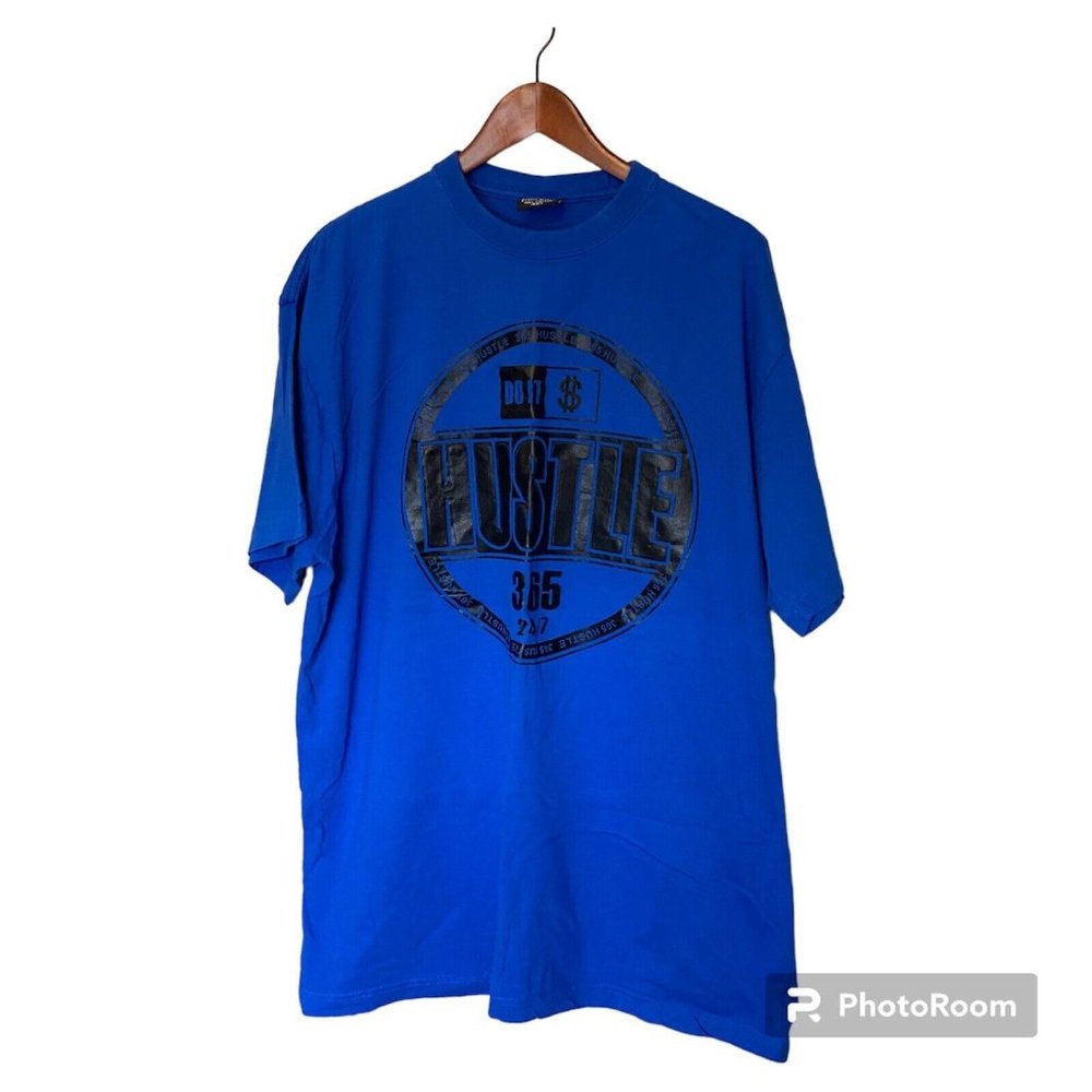 365 Hustle 24/7 Do It Blue S/S T-Shirt Men's Size 4XL Flying Horse